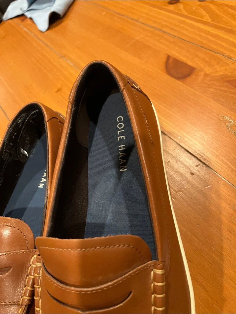 Cole Haan Tan/Brown Leather Penny Loafers